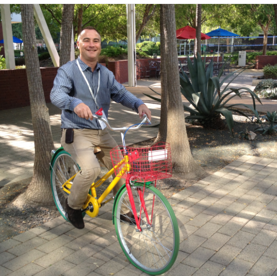 john mcdougall on google bike