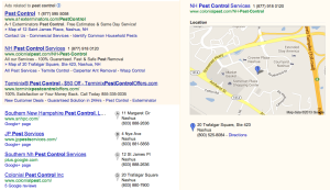 Example of AdWords Location Extension
