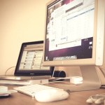 Blogging station at work