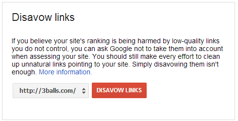 Google disavow tool