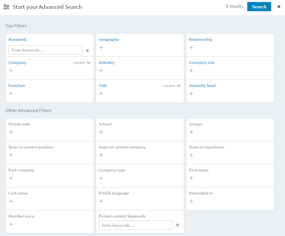LinkedIn Sales Navigator Advanced Search