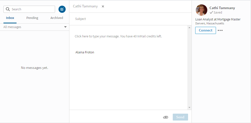 LinkedIn Sales Navigator Inmail Example