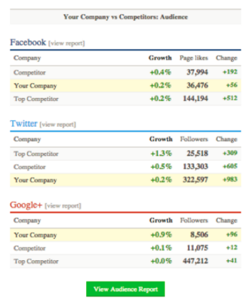 Social Audience Metrics Report