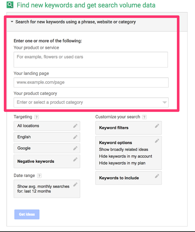 Google Keyword Planner