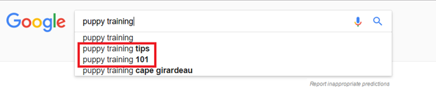 Keyword Puppy Training