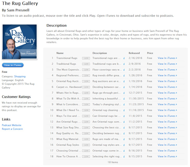 itunes Podcasting Example