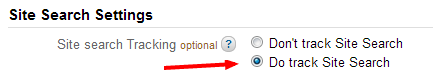 Do Track Site Search